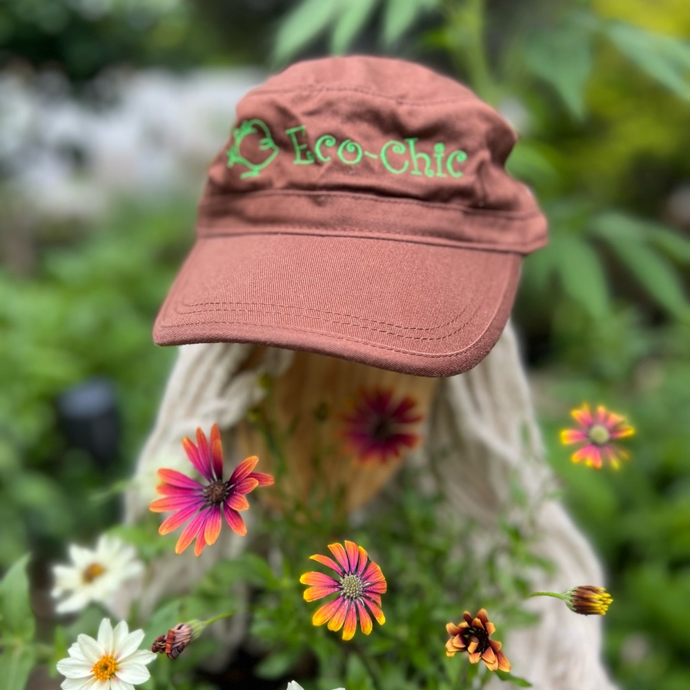 Original art; organic cotton flat top baseball hat